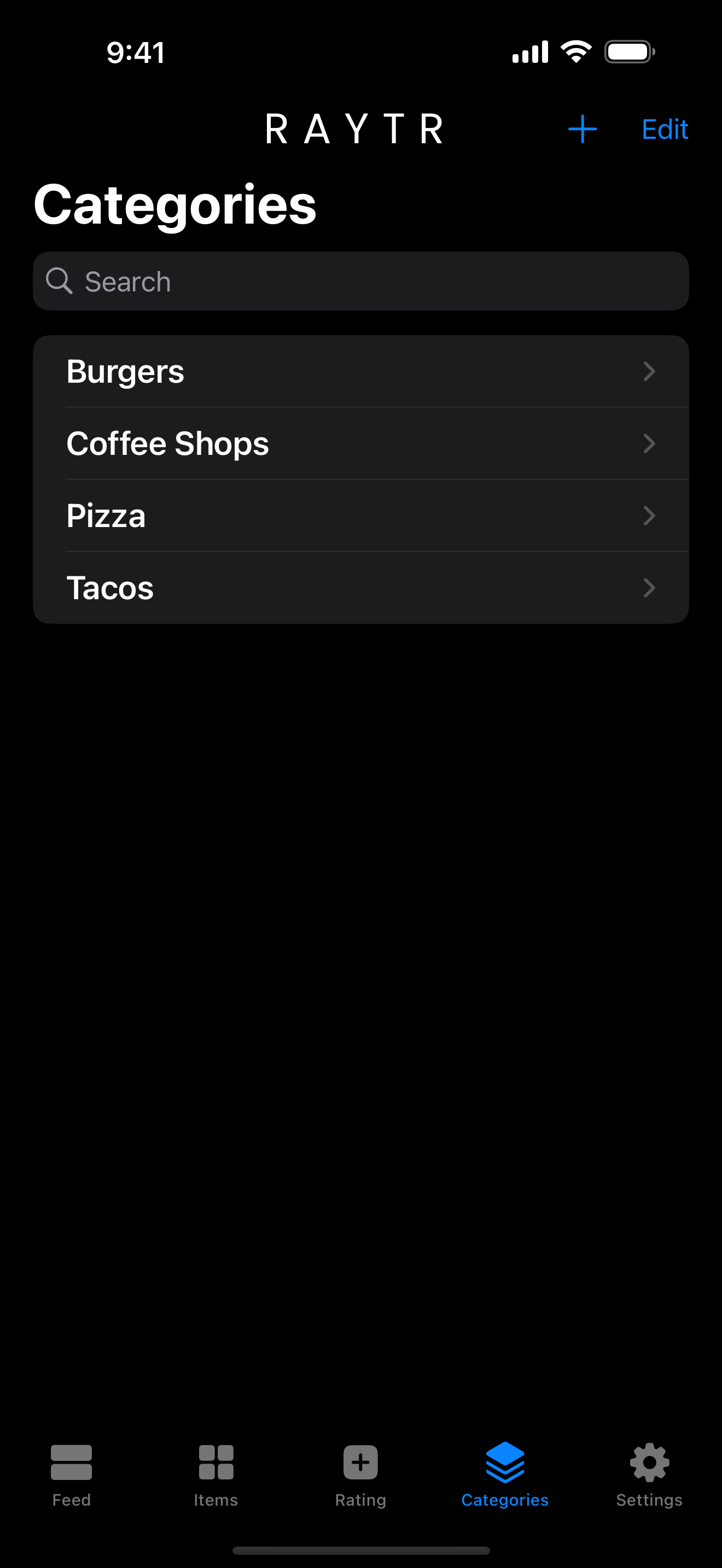 Categories - Dark
